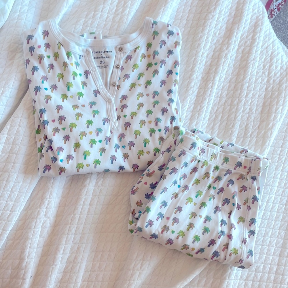 Stoney Clover x Roller Rabbit Palm Dreams Long Sleeve Pajamas